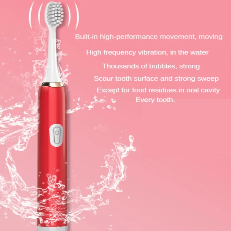 

Electric Toothbrush Adult Soft Bristle Fully Automatic Male Women's Battery Basic Waterproof Mute Sonic Toothbrush