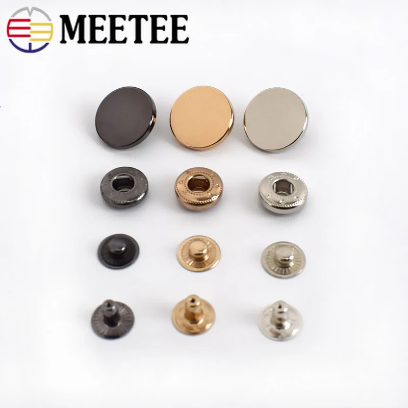 Meetee 10 комплектов 10/12/15/18/20/25 мм Matal защелкивающаяся джинсовая сумка Декоративные DIY