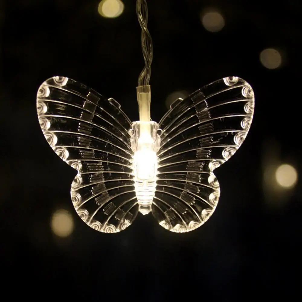 96 светодиодов 3 5 метра гирлянда-бабочка для улицы сада свадьбы вечеринки