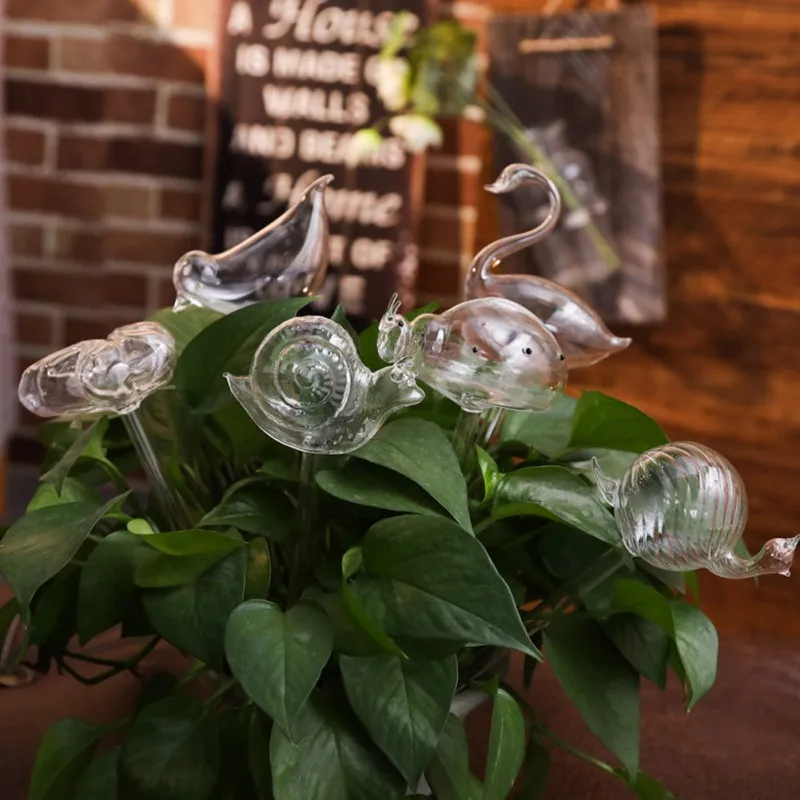 

Glass Plant Flowers Water Feeder Automatic Self Watering Devices Cartoon Indoor Lawn Sprinkler Garden Pot Plant Watering Tool