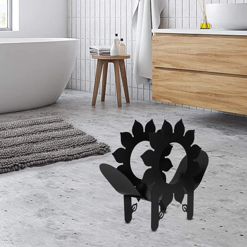 

Home Iron Roll Paper Towel Holder Flower Crafts Bathroom Rack Ornaments Toilet Roll Holder Kitchen Bathroom Storage