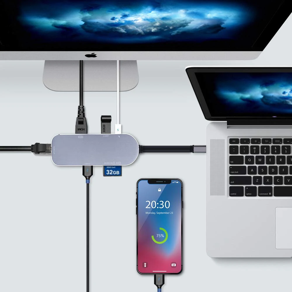 USB-хаб Thunderbolt 3 1000 Мбит/с 4K HDMI USB 0 | Компьютеры и офис