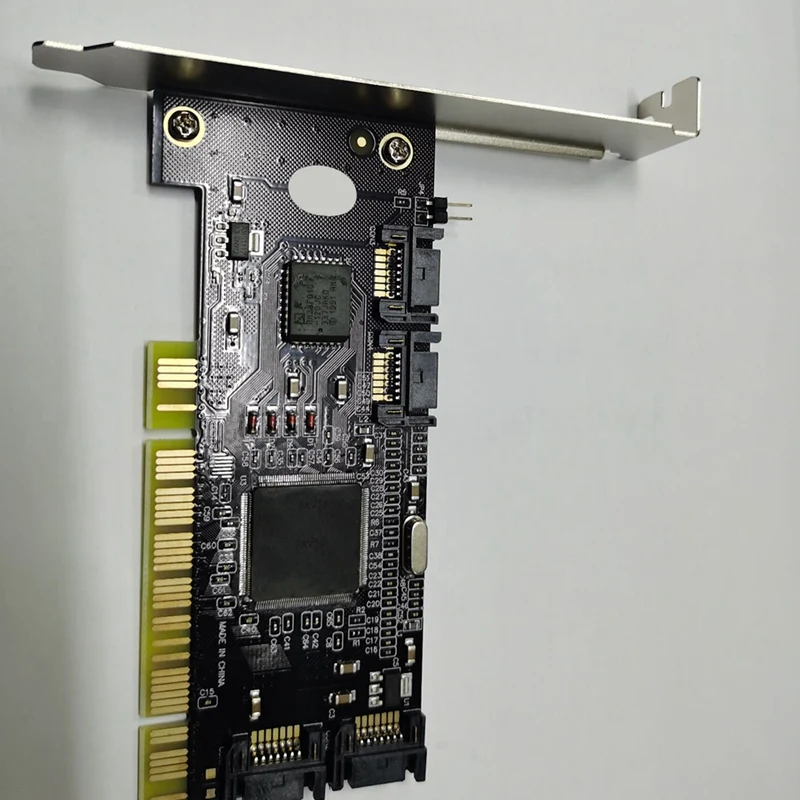 PCI Sata Внутренние порты Raid контроллер карты (4 порта) Sil3114 чипсет кабели с двумя