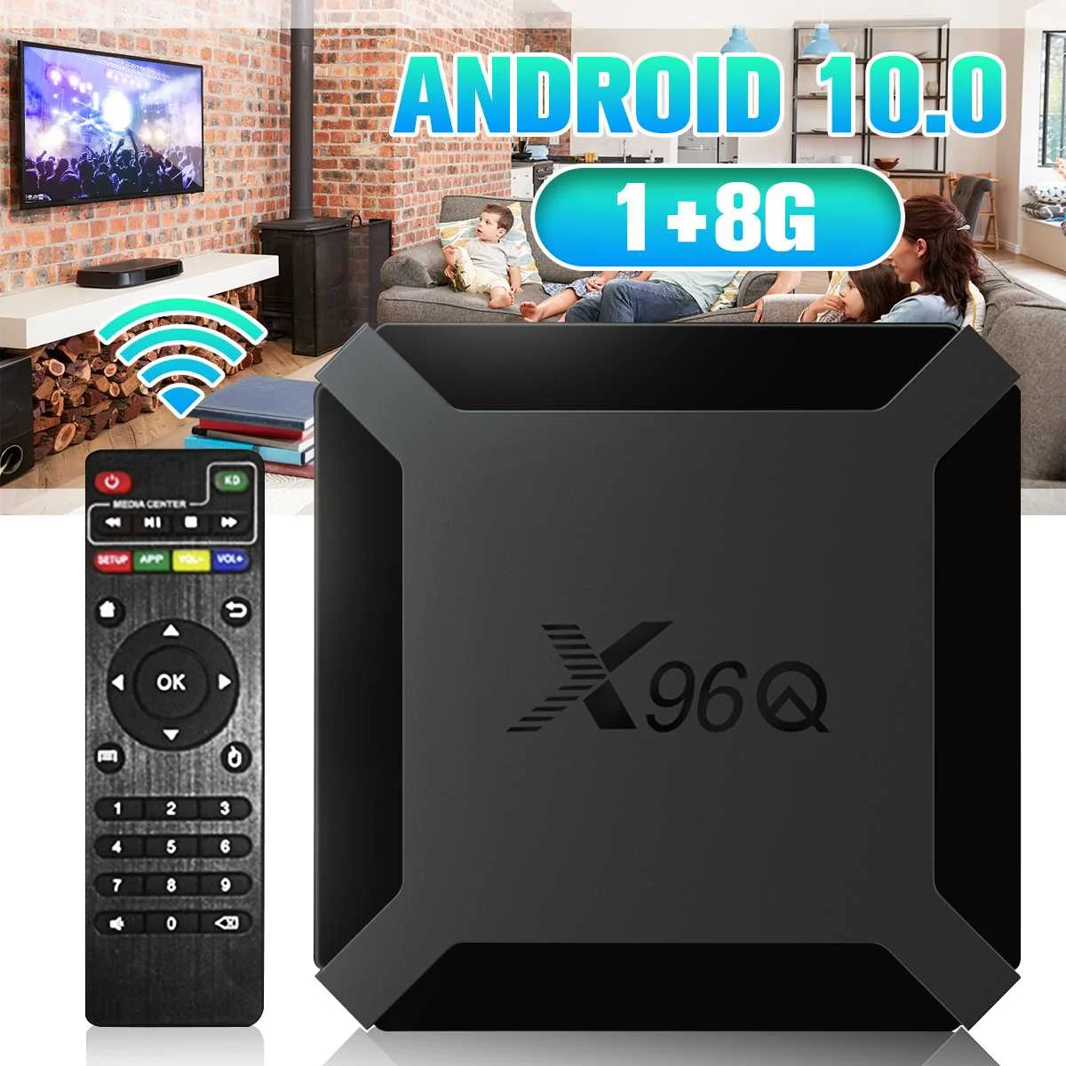 

2020 высокое качество X96Q Smart TV BOX Android 10,0 четырехъядерный 1 ГБ 8 ГБ 4K HD телеприставка PK X96Q Mini Быстрая доставка