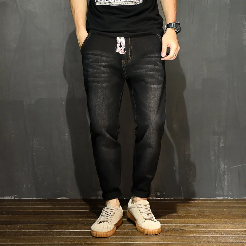 Мужские джинсы с эластичным поясом прямые брюки большого размера 44 46 48 6xl 7xl 8xl 2020 |