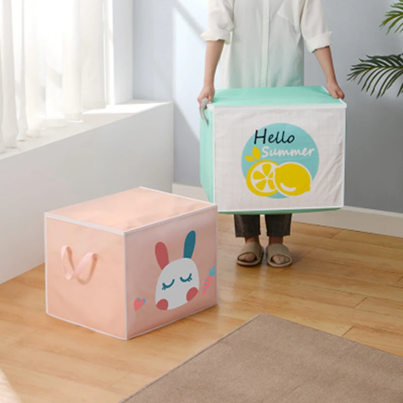 

Cute Rabbit Quilt Organizer Storage Bag Blanket Clothes Large Capacity Storage Bag Sorting Pouch Box Container Travel Suitcases