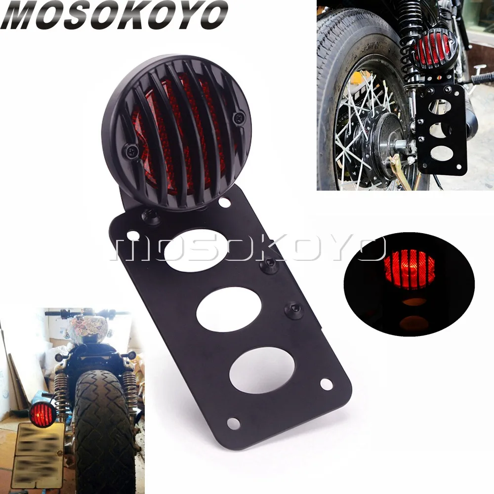 Боковое крепление решетка задние фонари светильник Cafe Racer тормозной лампы