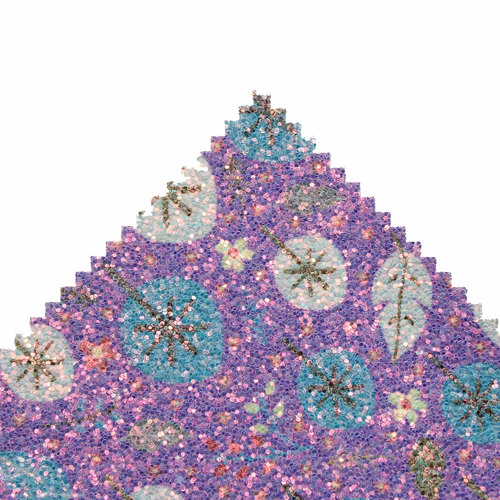 

12.2 x 8.2" Flowers Printed Glitter Fabric Faux Leather for Bows Handmade Decoration Crafts Materials Bag Shoes DIY Accessories