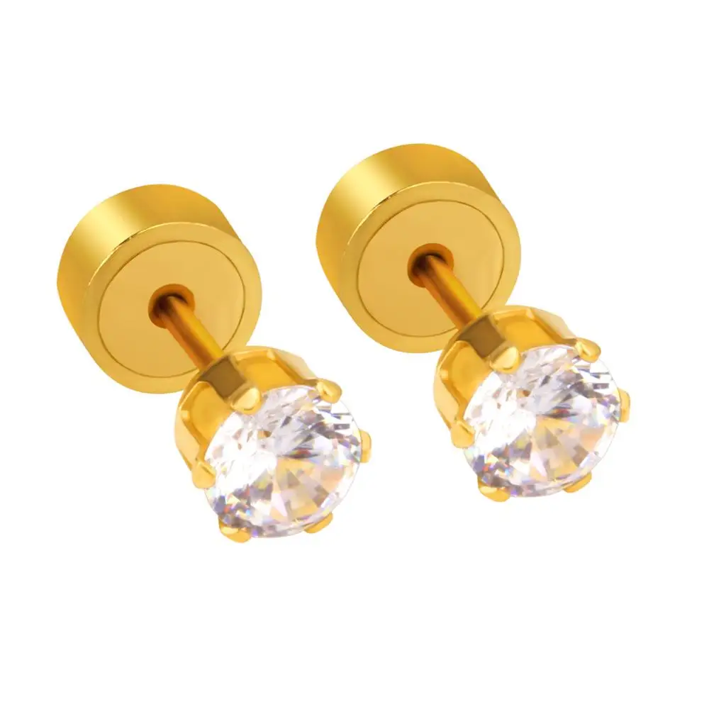 Серьги гвоздики LUXUSTEEL za 2020 антиаллергенные Круглые 3/4/5 мм|colorful stud earings|fashion earringsstud