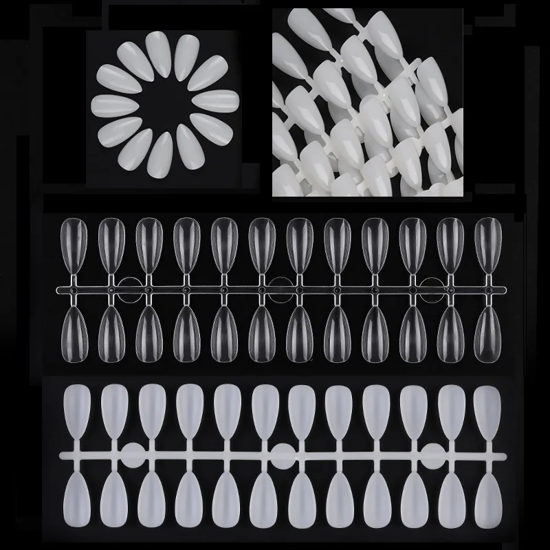 120 Типс Дисплей Овальный Форма накладные ногти прозрачные натуральные палитра