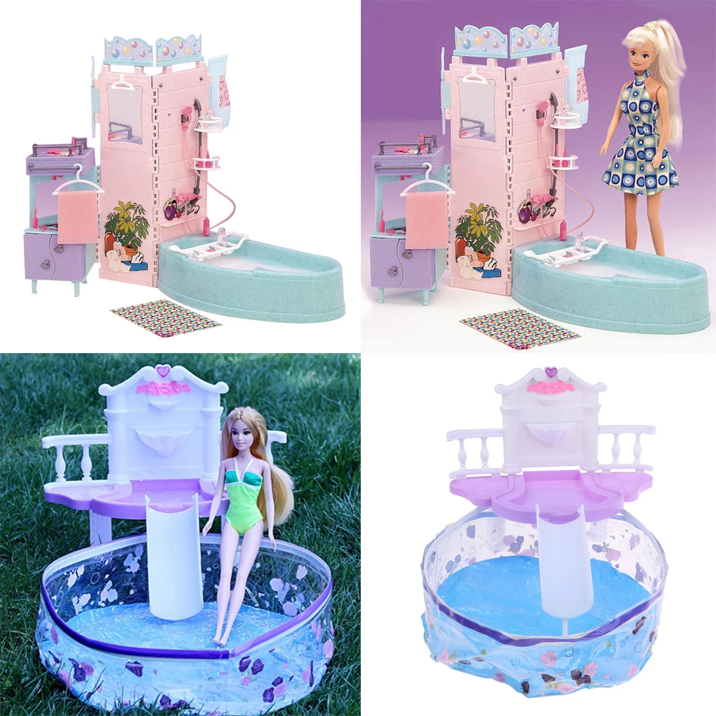 Масштаб 1/6 ванна и бассейн для кукольного домика Blythe экшн фигурки летние