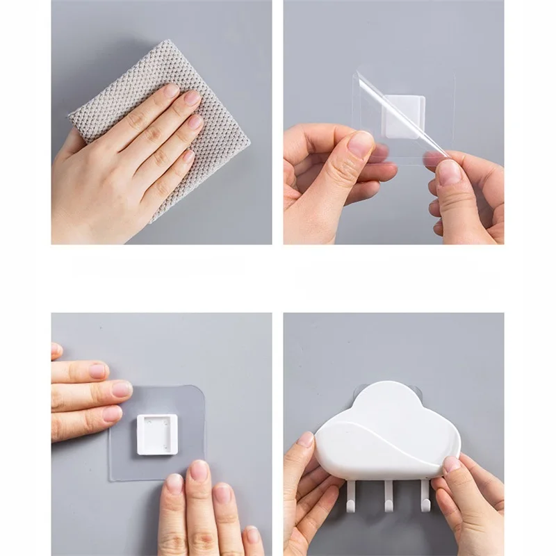 

Abs Clouds Shape Bathroom Kitchen Storage Hook Housekeeper On Wall Door Hanging Hooks Key Holder Hanger