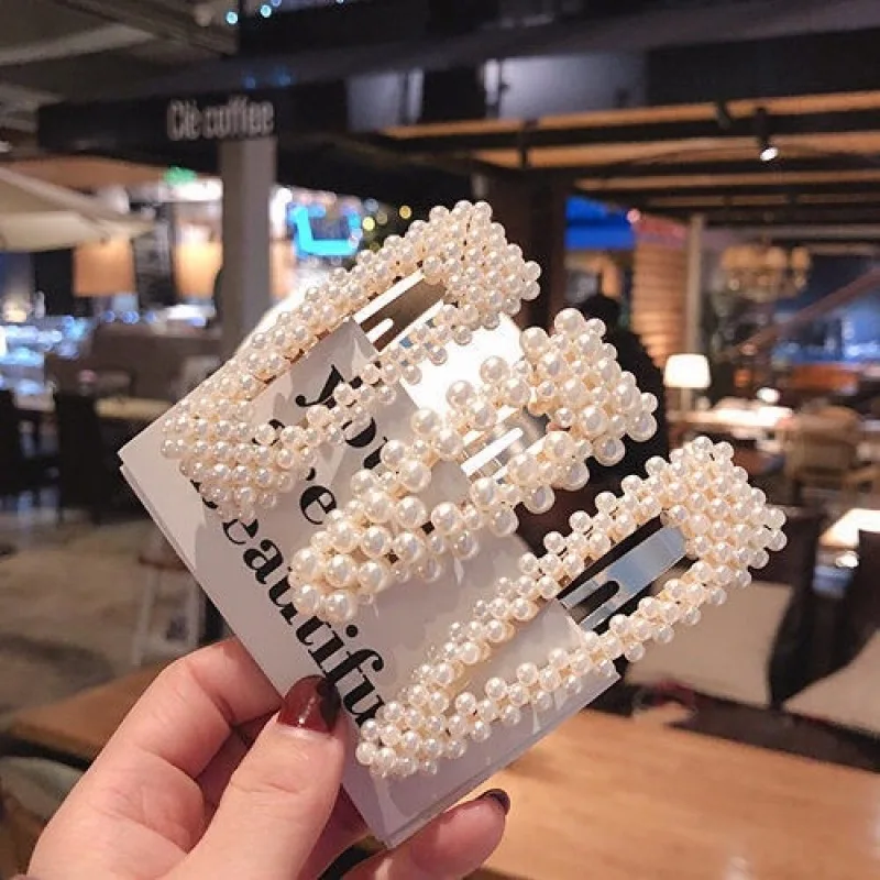 Популярные Модные женские заколки для волос милые геометрические пустотелые