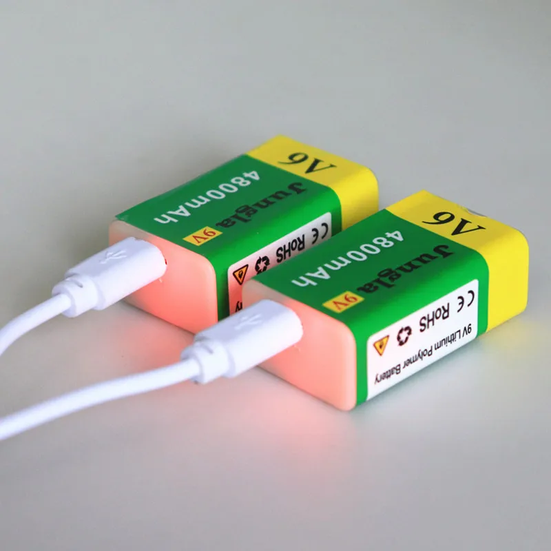 Высокая емкость USB Батарея 9V 4800 мА/ч литий ионный аккумулятор Перезаряжаемые