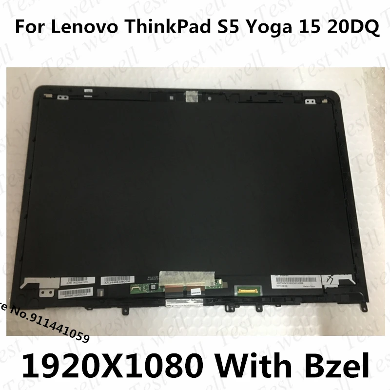 original test well 15 6 for lenovo thinkpad s5 yoga 15 20dq 20dq0038ge laptop touch lcd screen assembly fhd 19201080 free global shipping