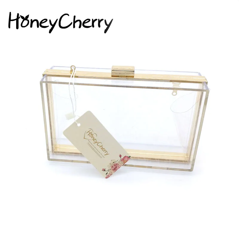 Новинка 2019 акриловый прозрачный женский клатч на цепочке роскошные Брендовые