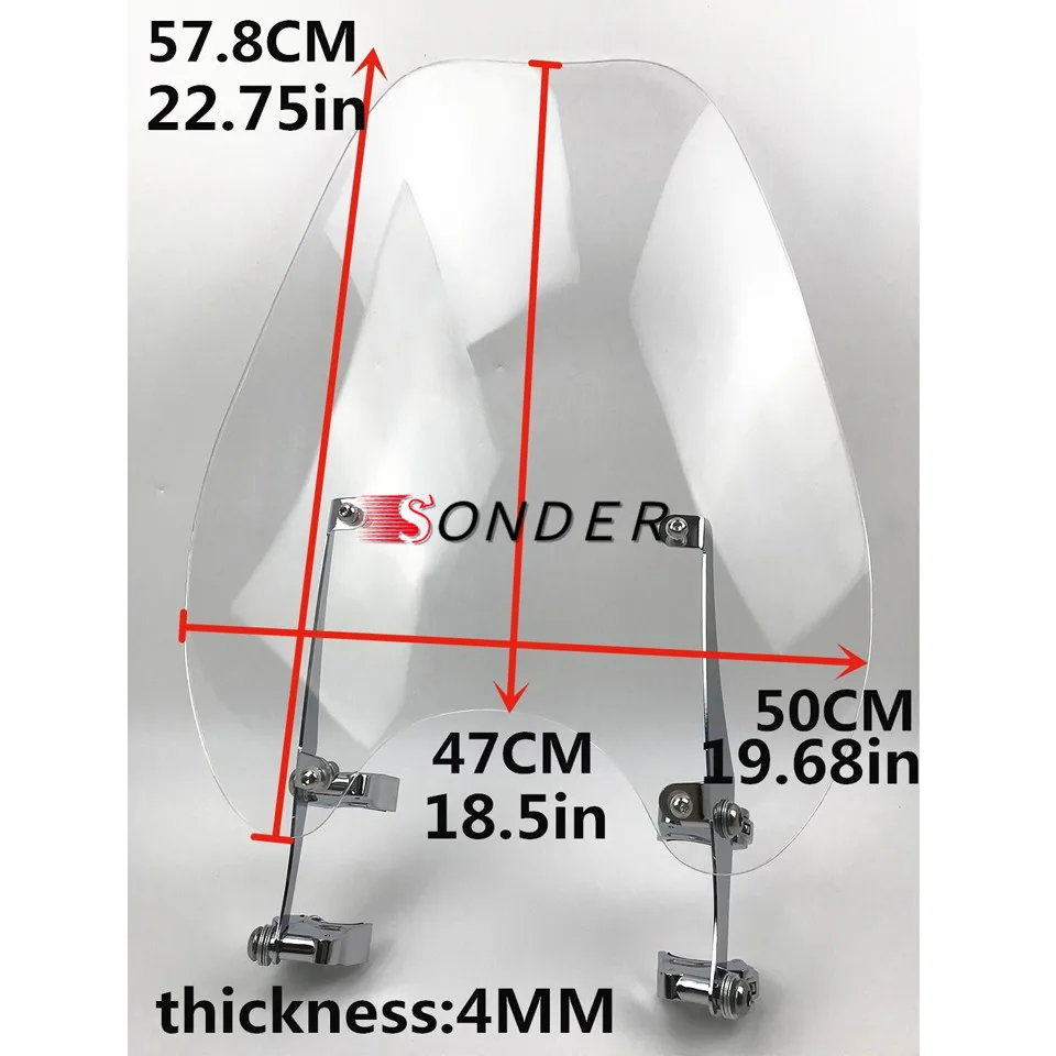 Лобовое стекло для мотоцикла Harley X48 XL883 XL 883 86-10 1200 1200N C R L 88-11 500 Street 750 72 Sportster windshiel -