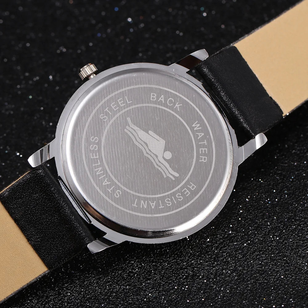 

Women's Watch Fashion Student New Turntable Personalized Creative Belt Couple Black and White Pair Simple unique watch