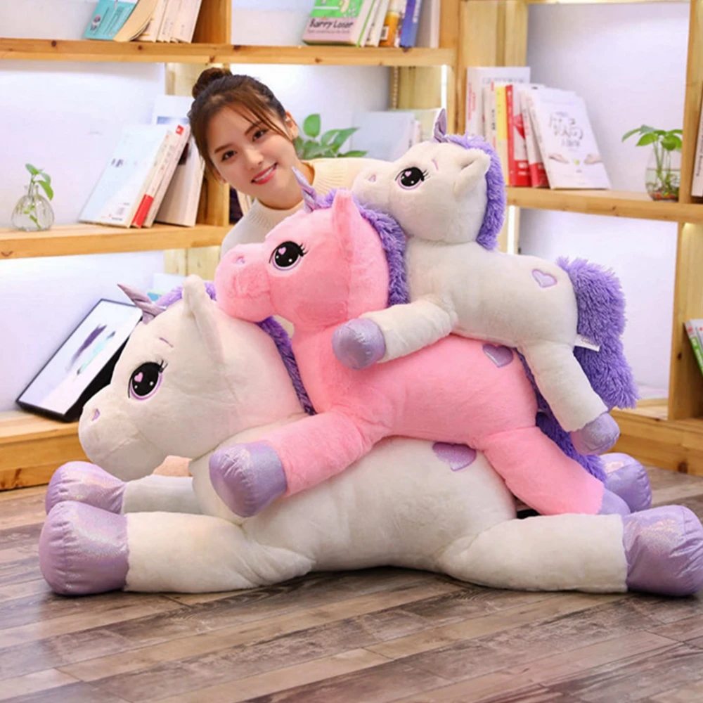 

80cm Kawaii Unicorn Plush Toy Soft Stuffed Popular Cartoon Unicorn Dolls Animal Horse Toys for Children Girl