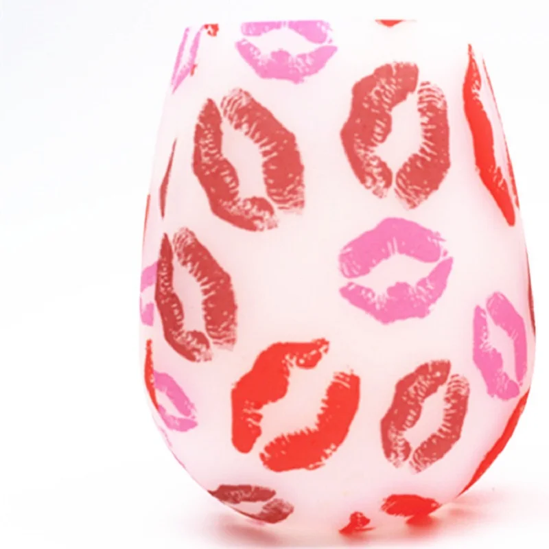 Круглая силиконовая бесшовная кружка для воды в абстрактном стиле Нетоксичная