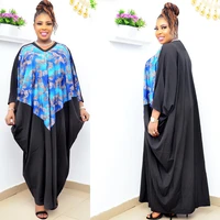 african dresses for women dashiki new fashion print bat sleeves v neck loose dress african traditional clothing ladies robe