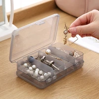 2021 new double layer jewelry box with lid earring storage box jewelry desktop storage box jewelry box