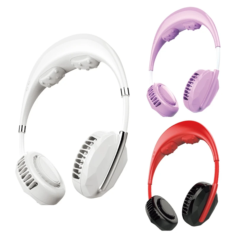 

Bladeless Wearable Neck Fan, 360° Cooling Hands Free Sports Fan, USB Personal Massage Fan Aromatherapy Machine