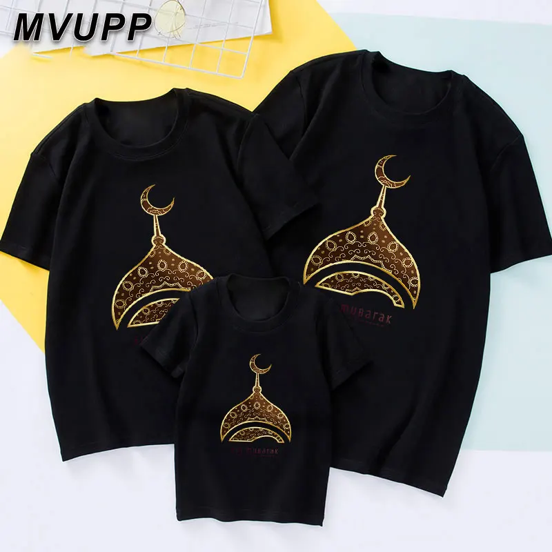 

2020 new style Ramadan faion family clothes mommy and baby daughter summer short tshirts daddy son t shirt casual cotton outfits