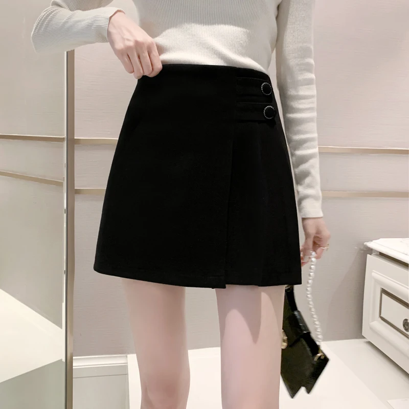 

2021 Winter Autumn Knitting Skirt High Waist Long Pencil Skirt Women Knitted Casual Vintage Maxi Skirt Vintage Warm Thick Midi