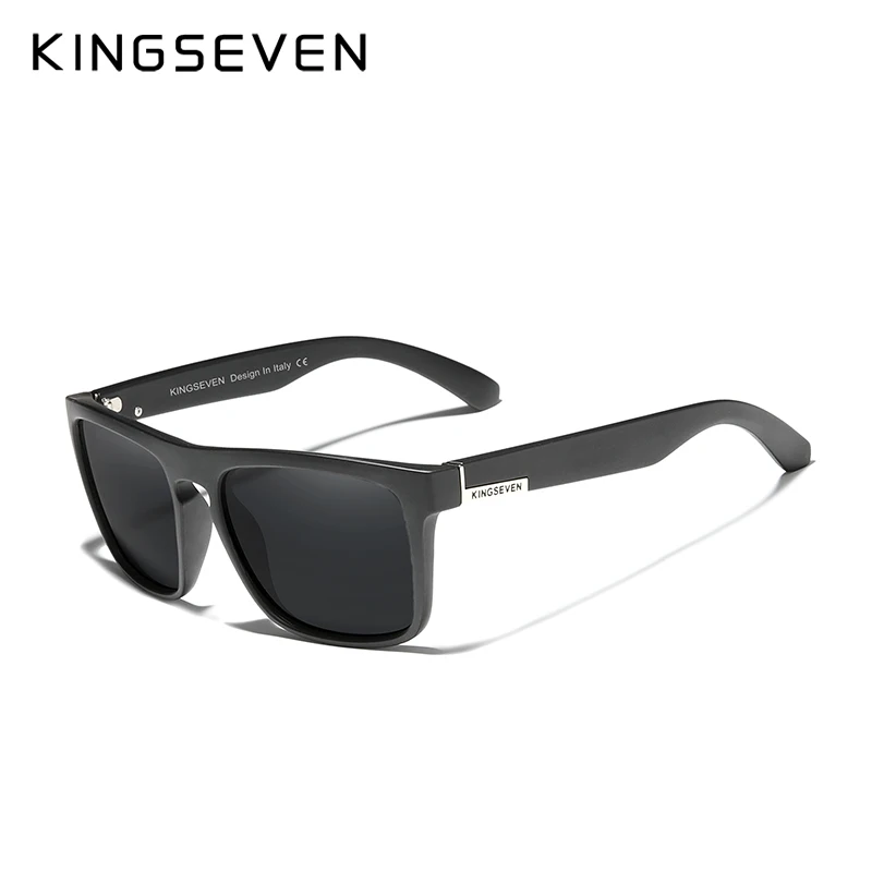 KINGSEVEN TR90, оправа, зеркальные линзы, солнцезащитные очки, поляризационные, мужские очки, для спорта на открытом воздухе, мужские очки, оригинальные аксессуары, N751 - Цвет линз: Black Gray