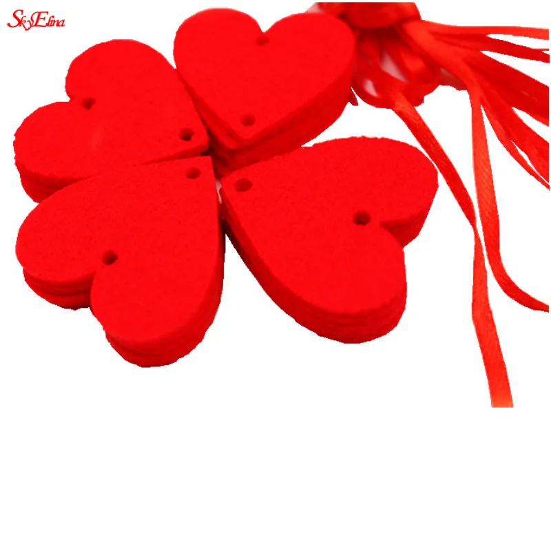 16 сердец любовь сердце занавеска Романтика Валентина искусственная Нетканая