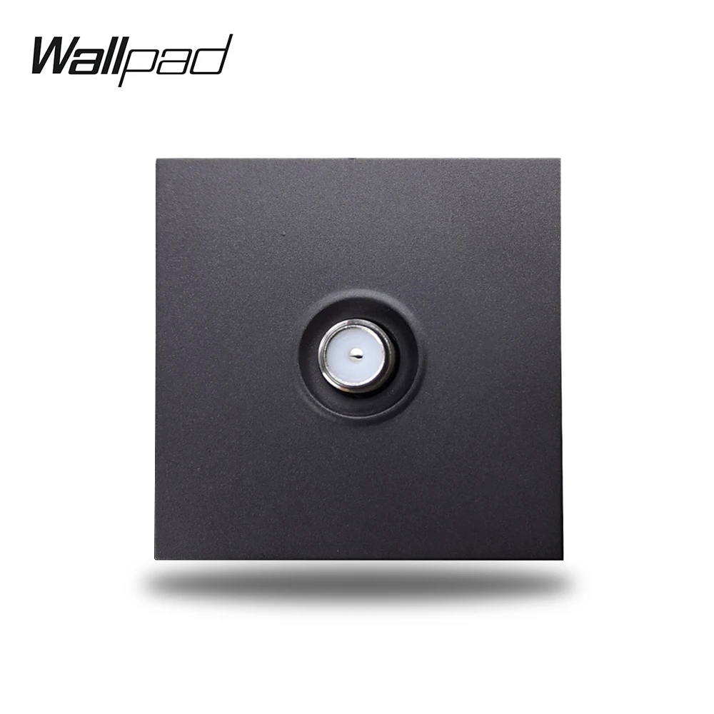 Wallpad S6 черно белая антенна подключение спутникового ТВ настенная розетка
