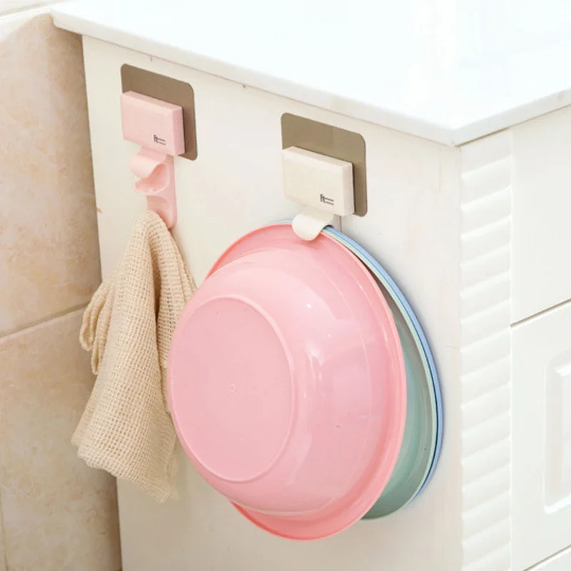 Креативный бесшовный вешалка для ванной комнаты Мощный настенный умывальник