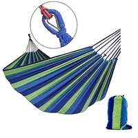 hooru single double hammock hiking camping canvas portable hammock with outdoor backpacking sack garden furniture hanging bed