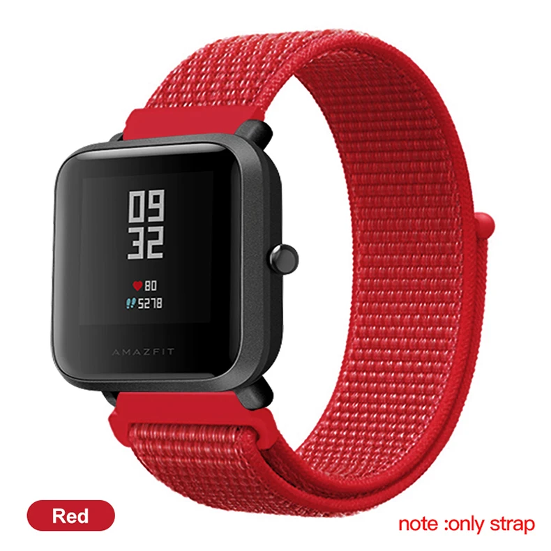 BAPICK 20/22 мм нейлон Спортивный ремешок для Xiaomi Amazfit Bip Gts Gtr Ремешок Браслет Для Xiaomi Huami Amazfit темп Stratos Gtr 42 47 мм ремешок