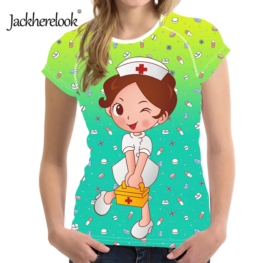 

Jackherelook Brand Designer Woman Tshirts Short Sleeved Women's Clothing Cute Cartoon Nursing Fairy Tops Shirt Harajuku Clothes