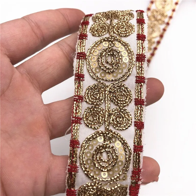 Кружевная отделка с блестками 1 ярд вышитая лента для шитья аппликация