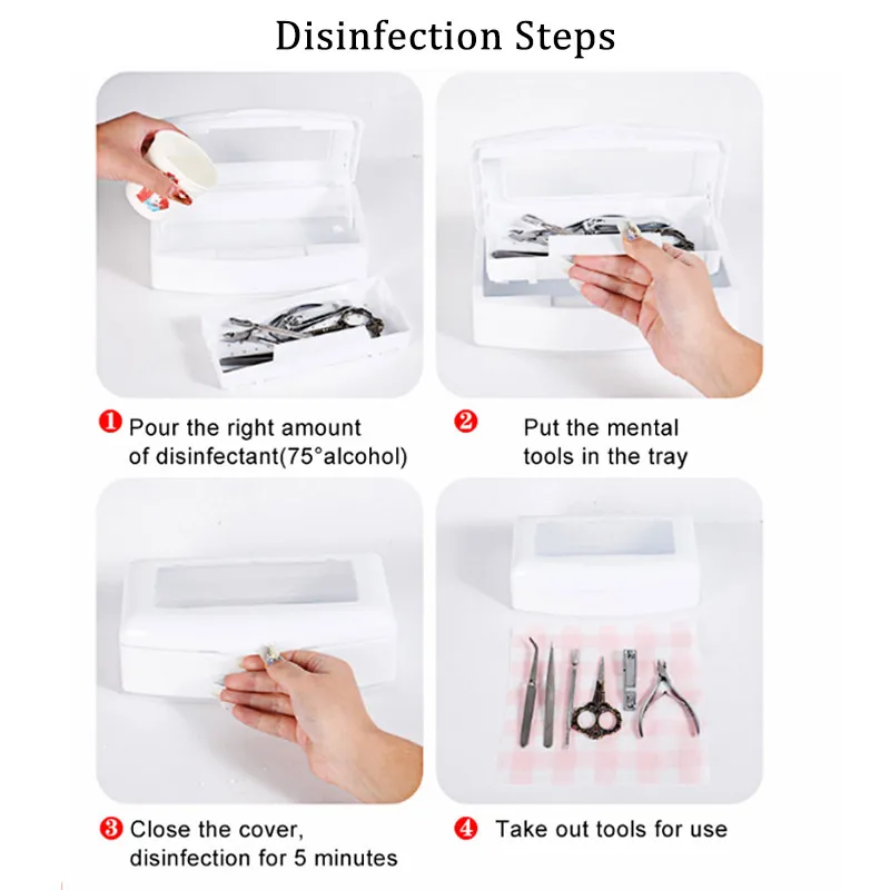 Disinfection Tray Box Alcohol For Manicure Instruments Steel Metal Nipper Equipment Tool | Красота и здоровье
