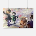 Постер сделано в Бездне аниме Рико пракка, холст с рамкой, художественное украшение на стену, принты для спальни, домашняя деревянная рамка, декоративная живопись