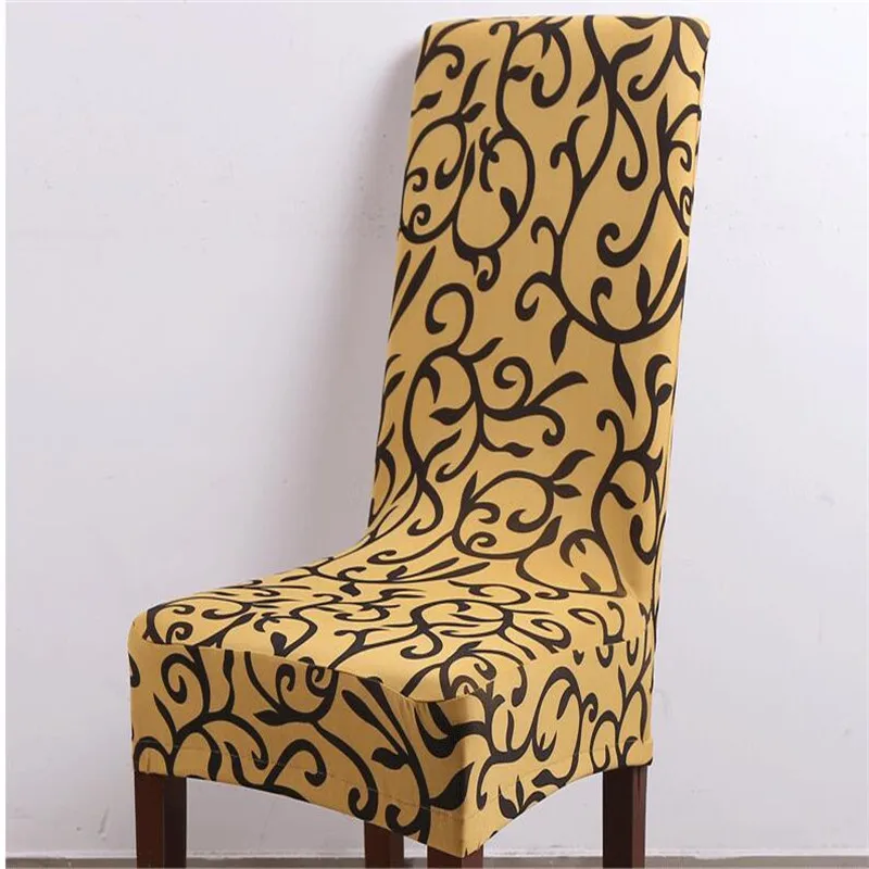 

Spandex Elastic Printing Dining Chair Slipcover Modern Removable Anti-dirty Kitchen Seat Case Stretch Chair Cover for Banquet