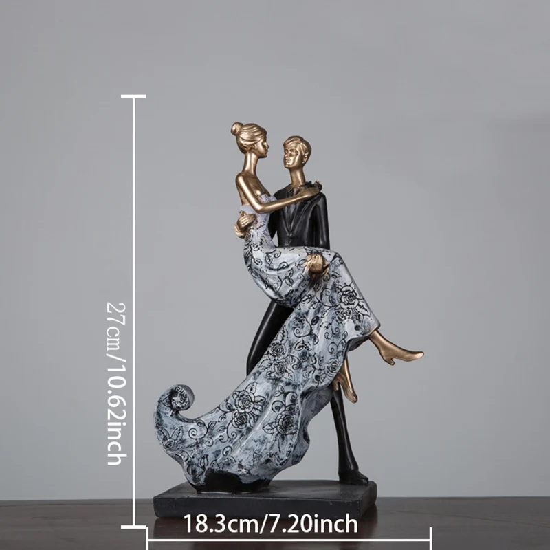 Creative Double Dancing People Pendulum Home Figure Sculpture Statue Living Room Bedroom Desk Ornaments Craft Christmas Gift | Дом и сад