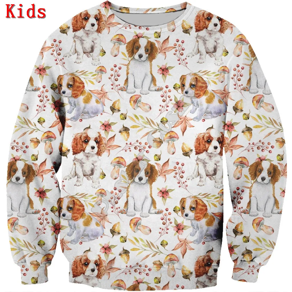 Autumn Winter Dachshund 3d printed Hoodies Pullover Boy Girl Long Sleeve Shirts Kids Funny Animal Sweatshirt
