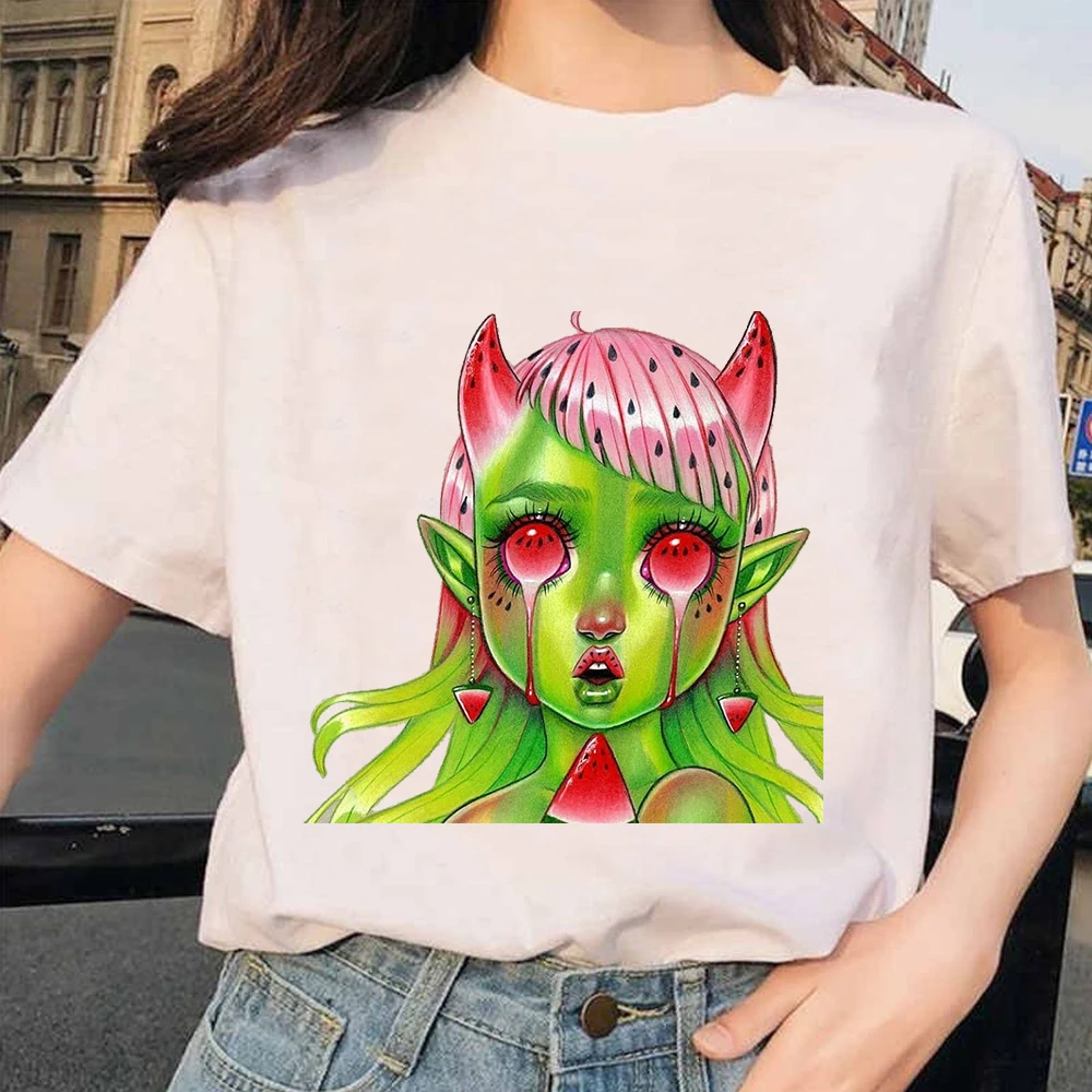 

Fashion Clothes Woman 2021 Oil Painting Graphic T-Shirt Harajuku Short Sleeve Fun Ulzzang T Shirt Literature Art Womens Clothing