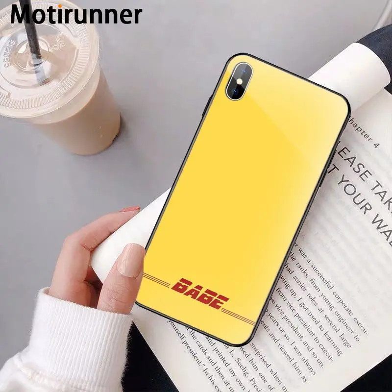 Motirunner Горячая уличная трендовая этикетка с полосками умный чехол черный для