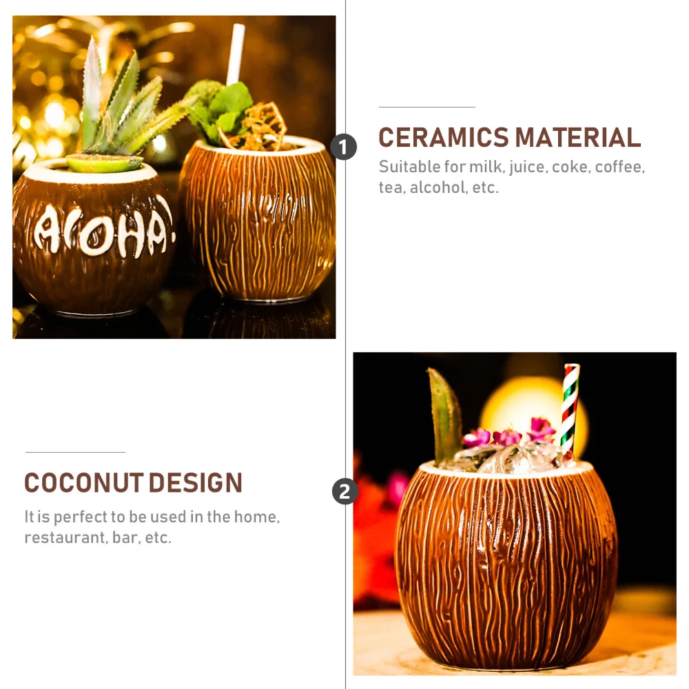 Керамическая чашка для бара дома ресторана креативная Кокосовая Коктейльная