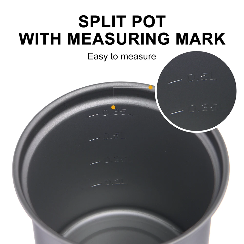 Посуда походная Widesea Titanium набор для приготовления пищи горшок походы