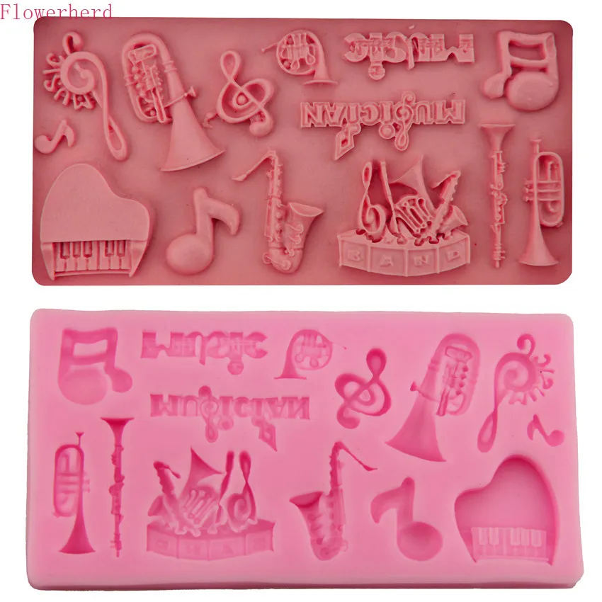 Музыкальный инструмент форма для торта DIY силиконовая помады выпечки лоток льда