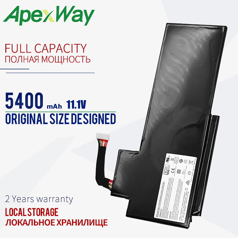 Apexway 11 1 V 5400 mAh BTY L76 Аккумулятор для ноутбука MSI GS70 GS72|Аккумуляторы ноутбуков| |