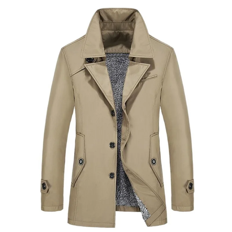 Специальное предложение мужские тренчкоты мужское X-длинное пальто облегающее