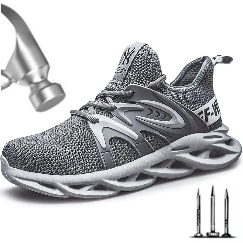 

2020 Осенняя Рабочая защитная обувь со стальным носком, размера плюс стальной носок, защитная обувь, удобные антистатические мужские ботинки,...